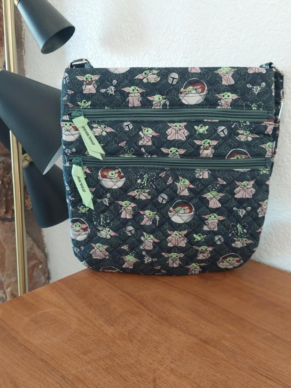 Vera Bradley Star Wars Grogu Medallion Original Zip Hipster Crossbody Bag Baby Y